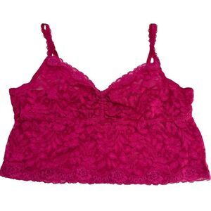 Victoria’s Secret Moda magenta sheer lace bralette size xlarge
